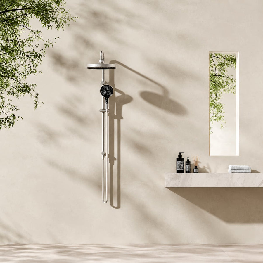Outdoor shower scene