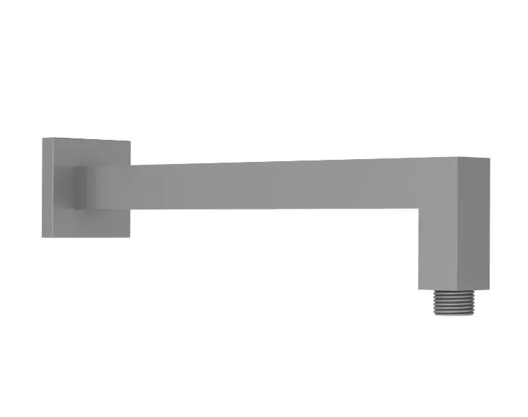 Modern square brushed nickel shower arm, Secasa Home bathroom renovation accessory