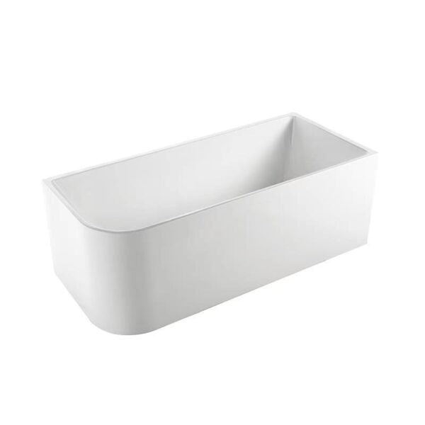 RIVA ELLIE Corner Gloss White Acrylic Back To Wall Bathtub | Available in 1500mm & 1700mm
