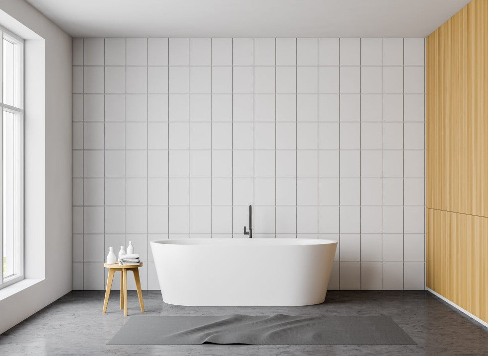 RIVA SHANTY Freestanding Gloss White Compact Oval Bathtub | Available in 1200mm to 1700mm