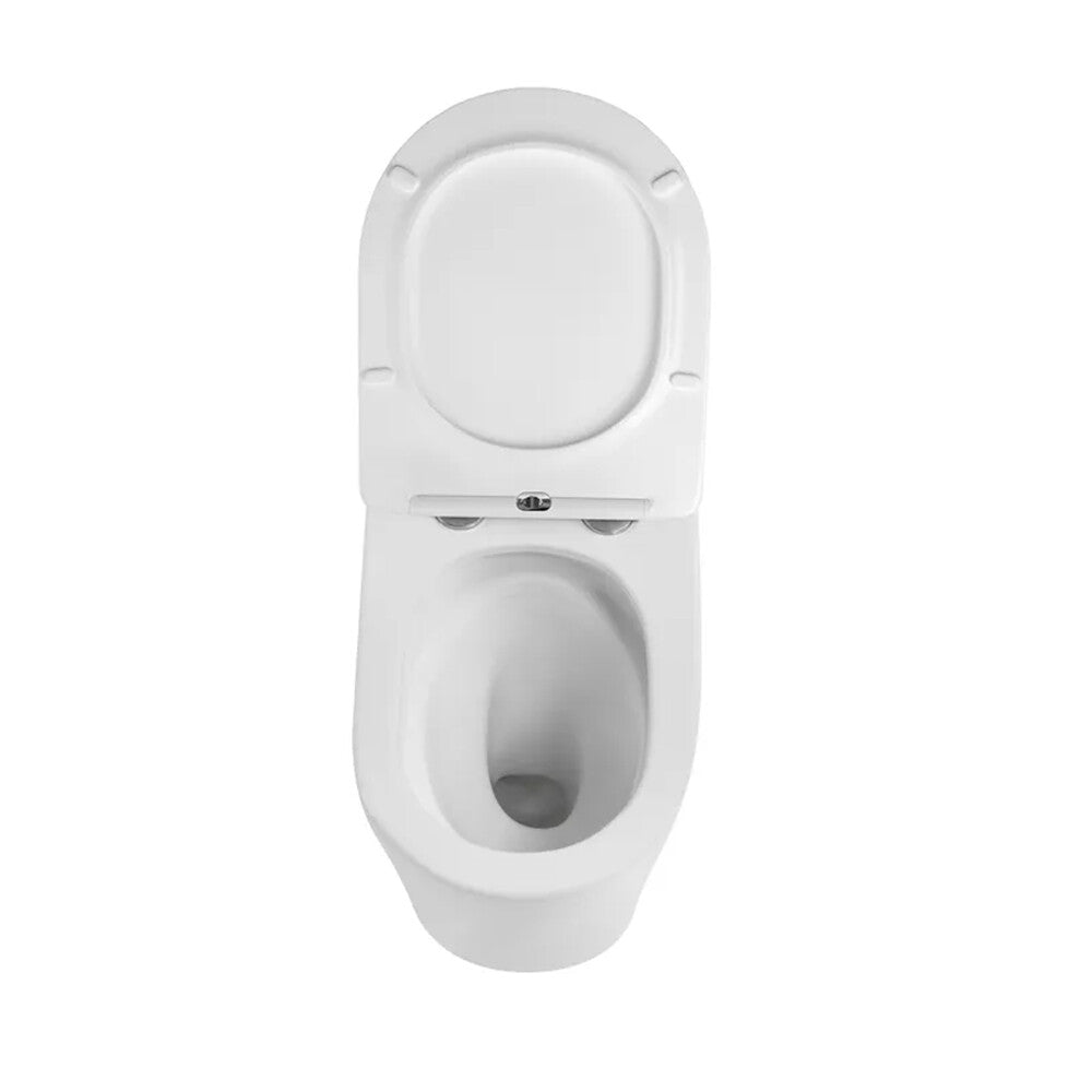 Inspire Alzano Gloss White/Matt White Rimless Tornado Wall Faced Pan