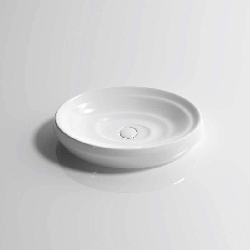 Infinity Oval Gloss White/Matt White/Matt Black Ceramic Above Counter Basin 600*380*130mm
