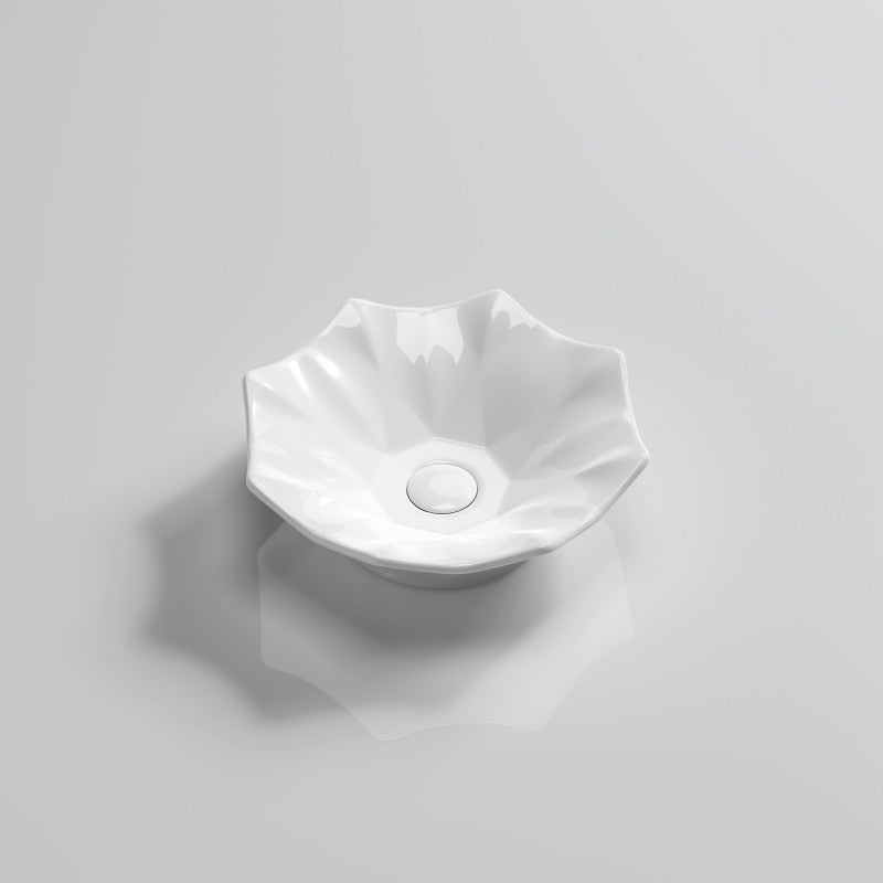 Infinity Gloss White/Matt White/Matt Black Ceramic Above Counter Basin 410*410*120mm