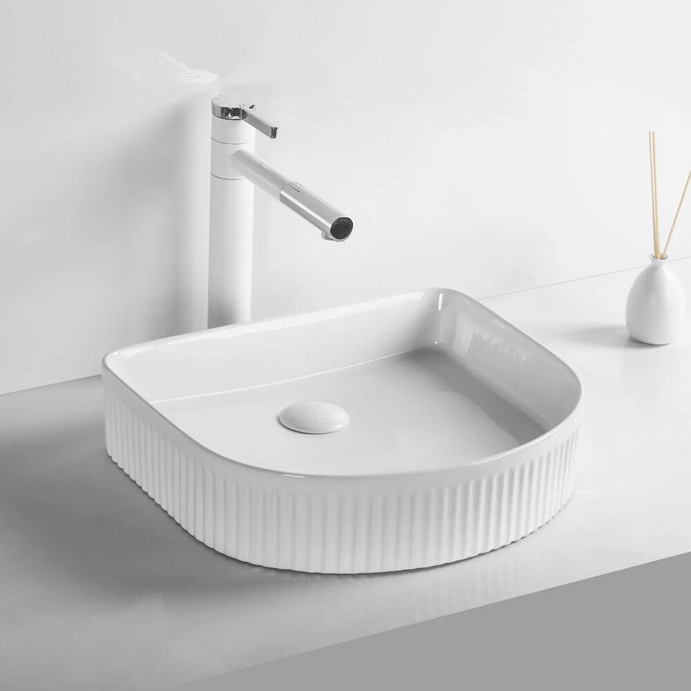 Infinity Gloss White/Matt White/Matt Black Ceramic Above Counter Basin 415*365*100mm