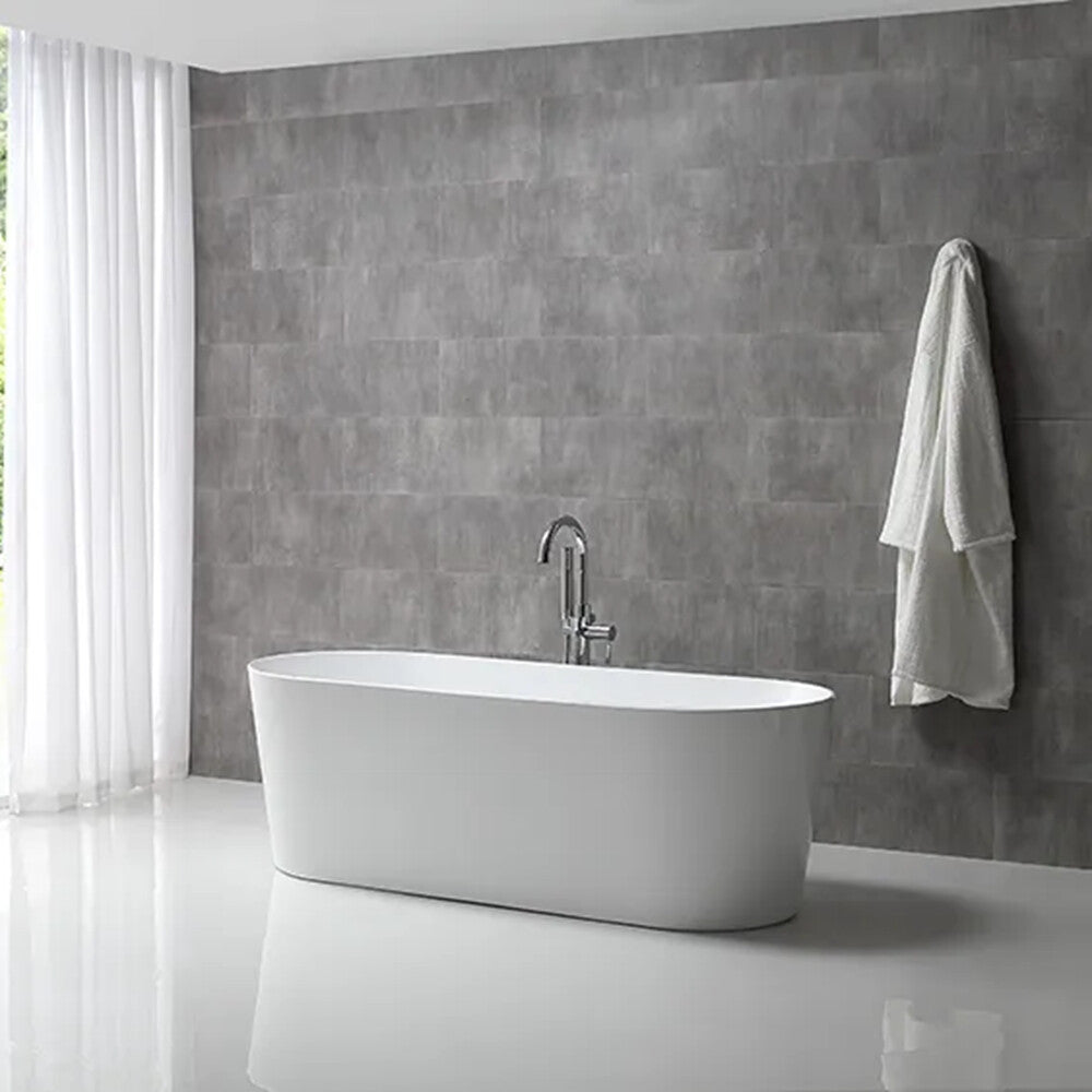 Sunny 179 1500–1700×750×580mm Gloss White Oval Acrylic Freestanding Bathtub