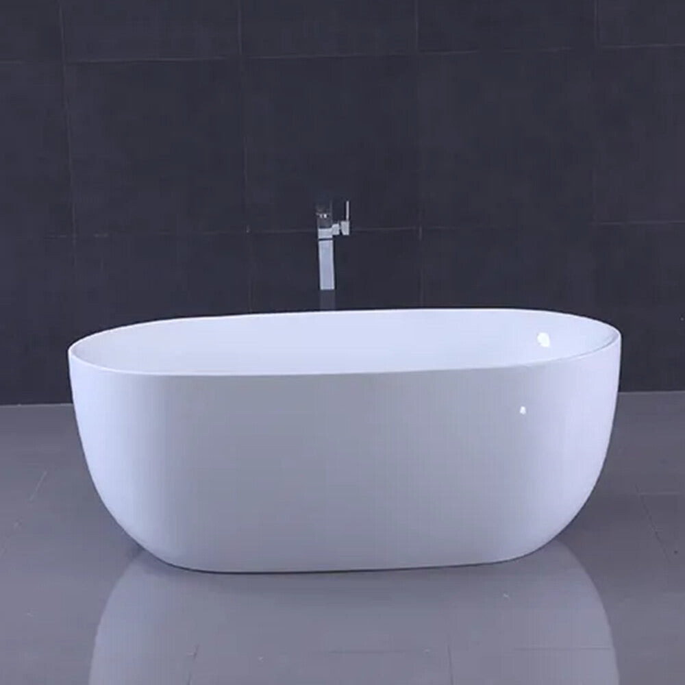 SUNNY Modern Gloss White Acrylic Oval Freestanding 1500mm Bathtub
