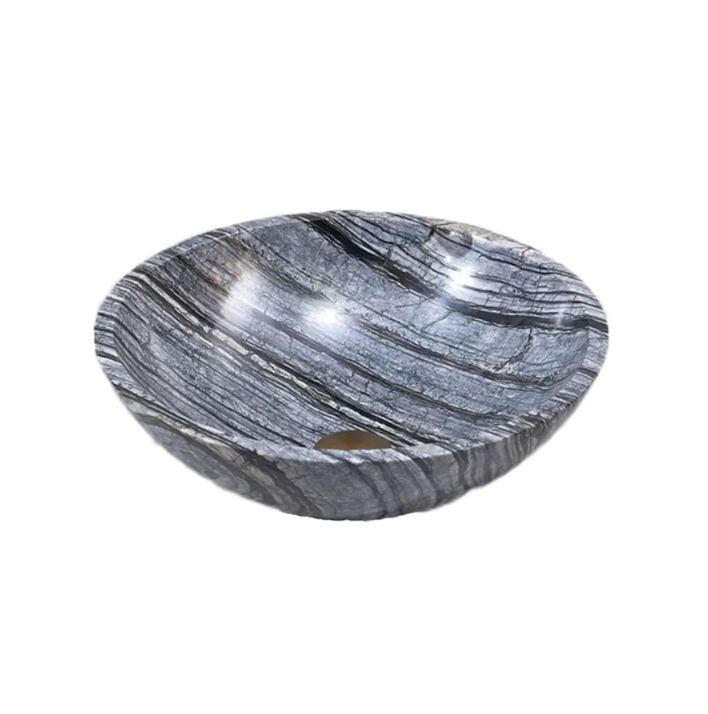 Infinity Marble Nature Stone Round Above Counter Art Basin 420*420*140mm