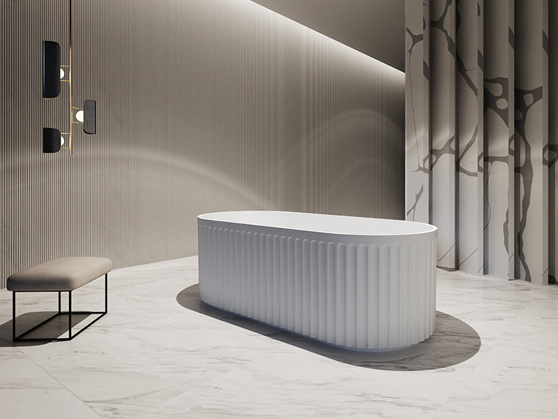 INFINITY Artemis Matte White Freestanding Bathtub | 1500mm & 1700mm