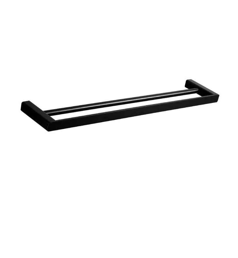 HELLYCAR ELEGANT Double Towel Rail | 600mm, 800mm | Chrome, Matte Black