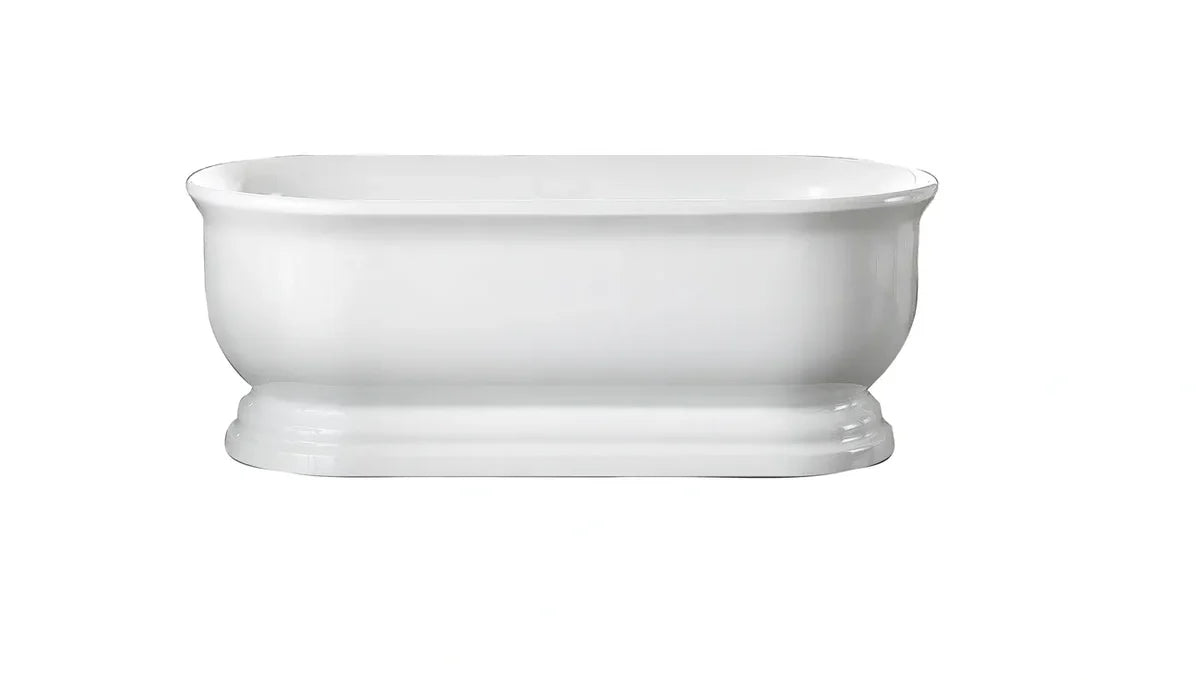 INFINITY Chloe Gloss White Traditional Freestanding Bathtub 1690mm