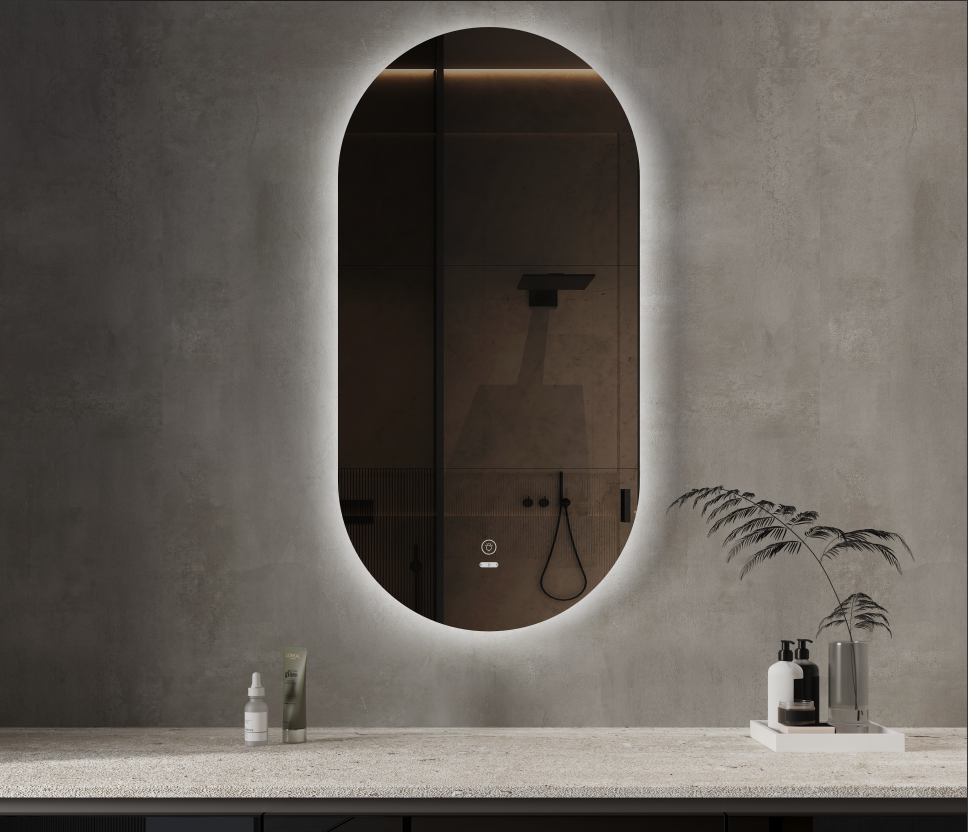 SECASA Frameless Oval | Round LED Mirror | 450x900 / 600x900 / 800x800mm