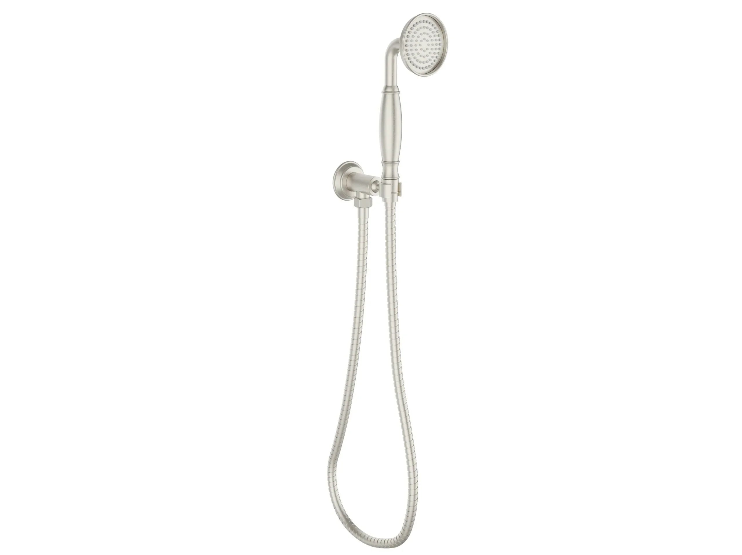 Modern brushed nickel handheld shower head with flexible hose, Secasa Home bathroom tapware