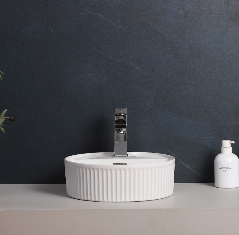 Infinity Round Gloss White Ceramic Above Counter Basin 280*280*120mm