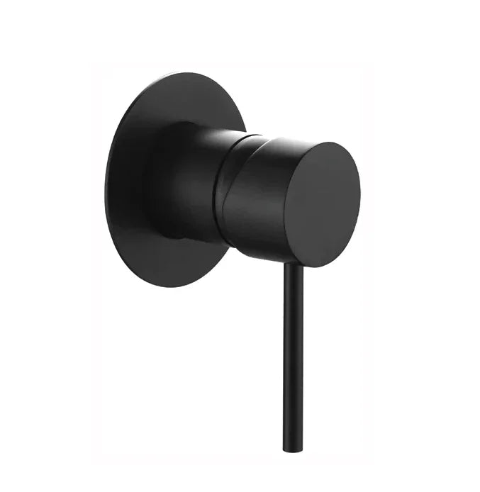Modern matte black wall-mounted bathroom mixer tap from Secasa Home