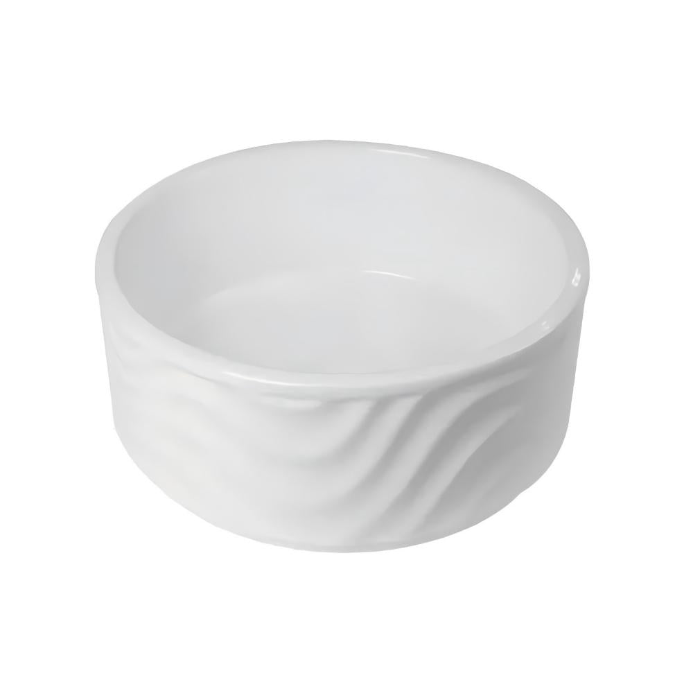 Infinity Round Gloss White Ceramic Above Counter Basin 420*420*160mm