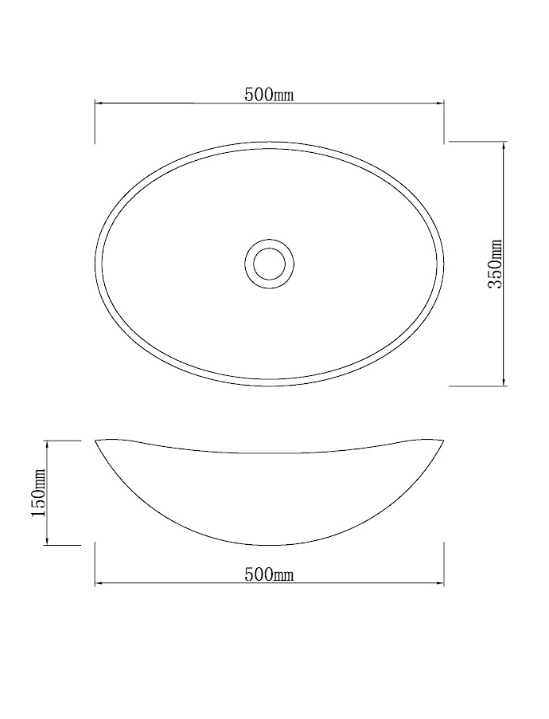 Infinity Nature Grey Marble Stone Oval Above Counter Art Basin 500*350*150mm