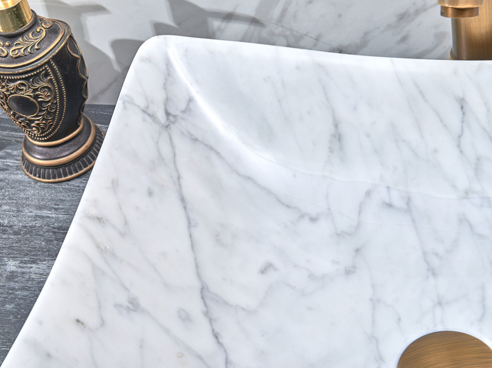 Infinity Marble Nature Stone Special Shape Above Counter Art Basin 500*400*135mm