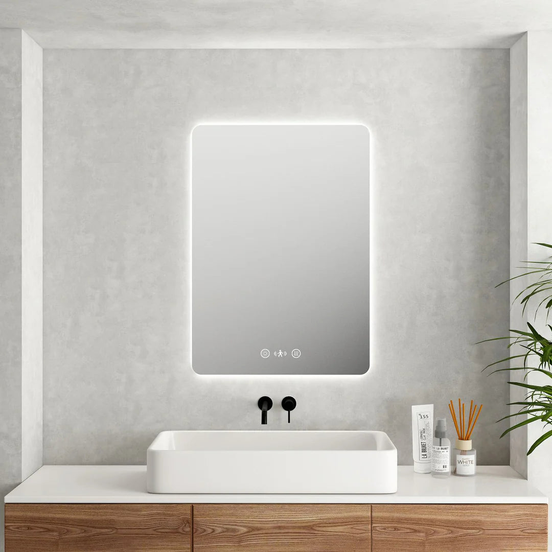 Mercio Luna Rectangular Frameless Copper-free Pencil Edge LED Mirror 600*750*35mm