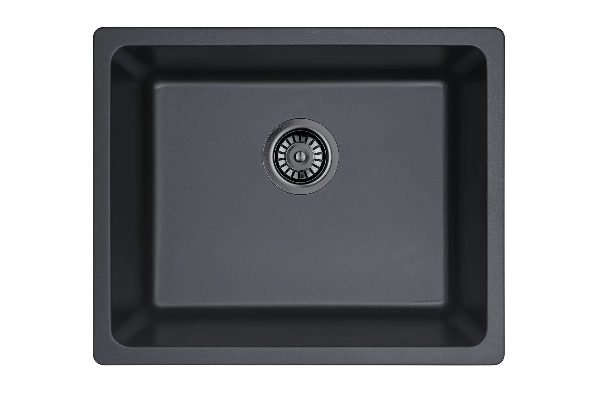 Lukka Crete Granite Single Bowl Sink | Matte Black & Matte White | 550×450×235mm | Topmount or Undermount