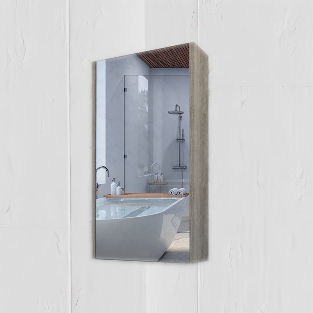 RIVA Geneva Mirror Shaving Cabinet – Dark Oak (450mm to 1500mm)