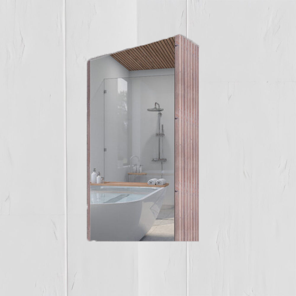 RIVA Geneva White Oak Fluted Mirror Shaving Cabinet (450mm to 1500mm)