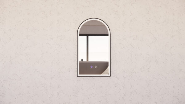 RIVA Arch Framed LED Mirror – Matt Black / Brushed Gold / Brushed Nickel | 450×800mm & 600×900mm