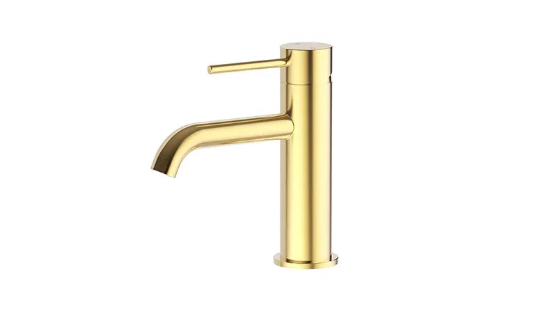Modern gold bathroom mixer tap with minimalist design from Secasa Home