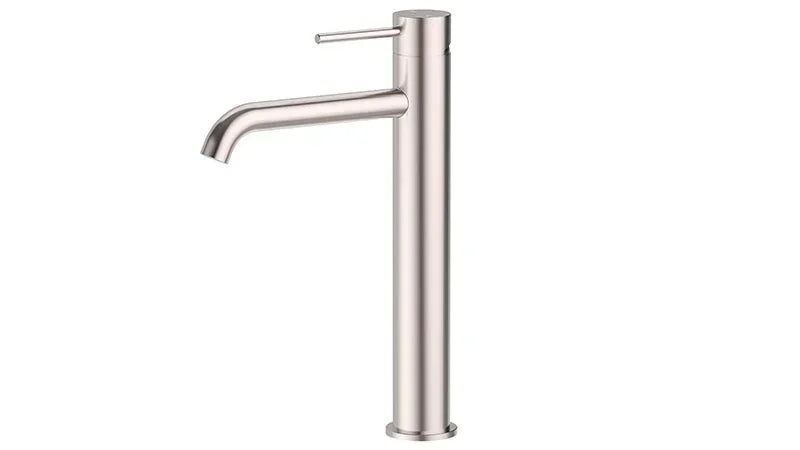 Modern brushed nickel tall bathroom mixer tap, Secasa Home bathroom tapware