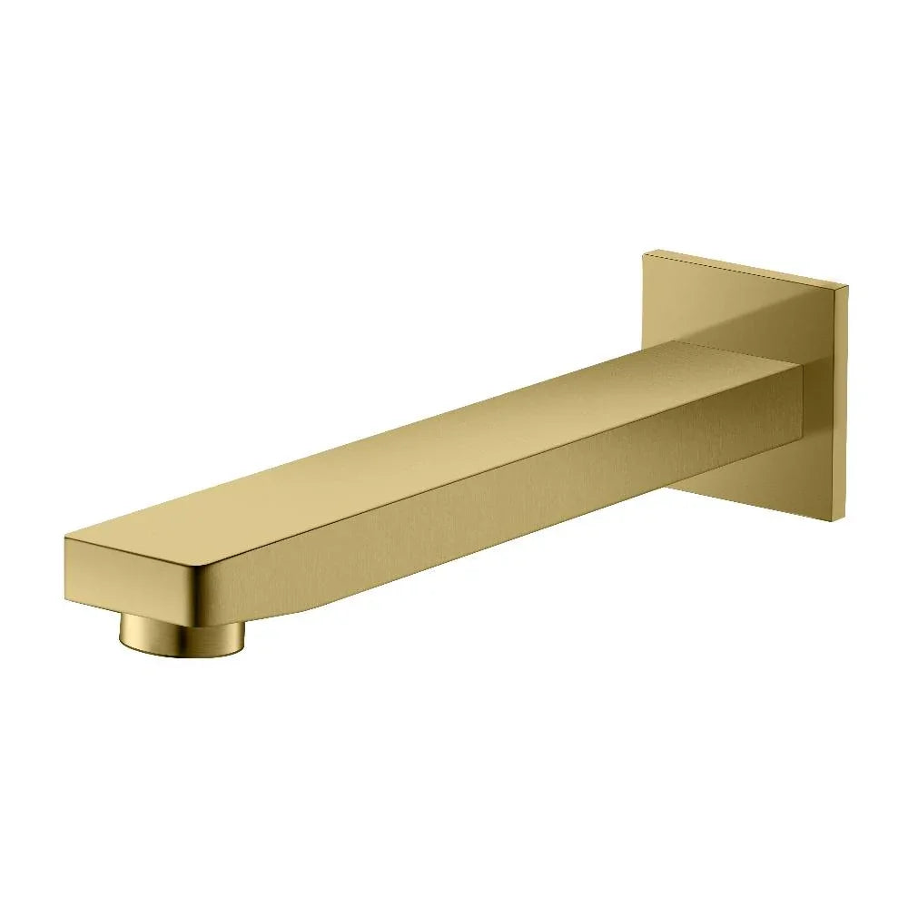 Modern brushed gold wall-mounted bath spout, Secasa Home bathroom tapware