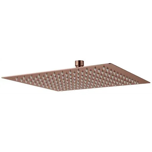 Modern rose gold square shower head with sleek design from Secasa Home bathroom collection