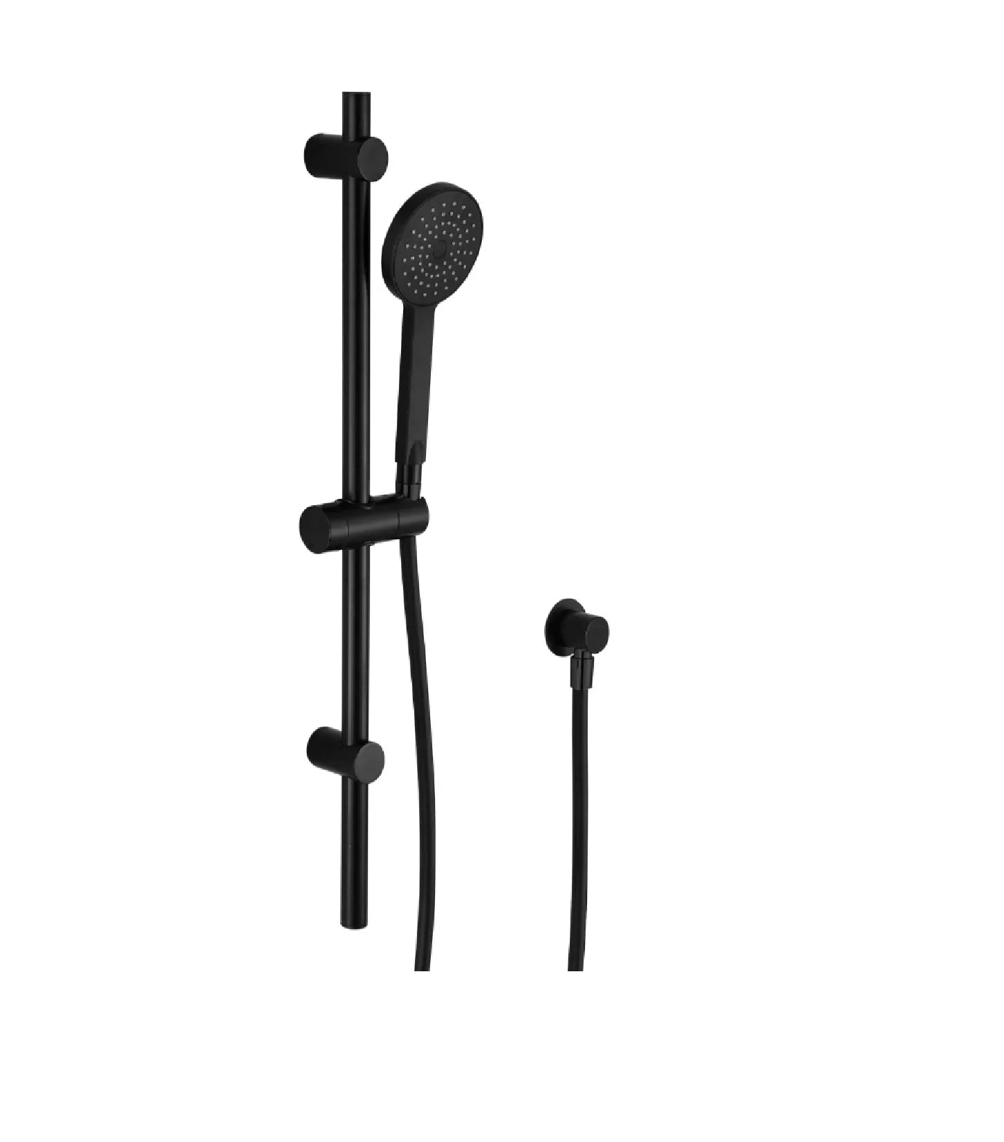 Modern matte black hand shower with adjustable rail, Secasa Home bathroom tapware