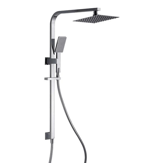 Modern chrome square shower head and handheld set, Secasa Home bathroom tapware