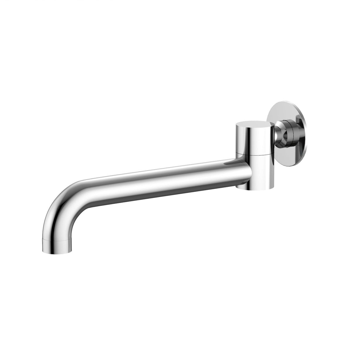 Amoza MX8680CP wall-mounted swivel bath and basin spout in Chrome
