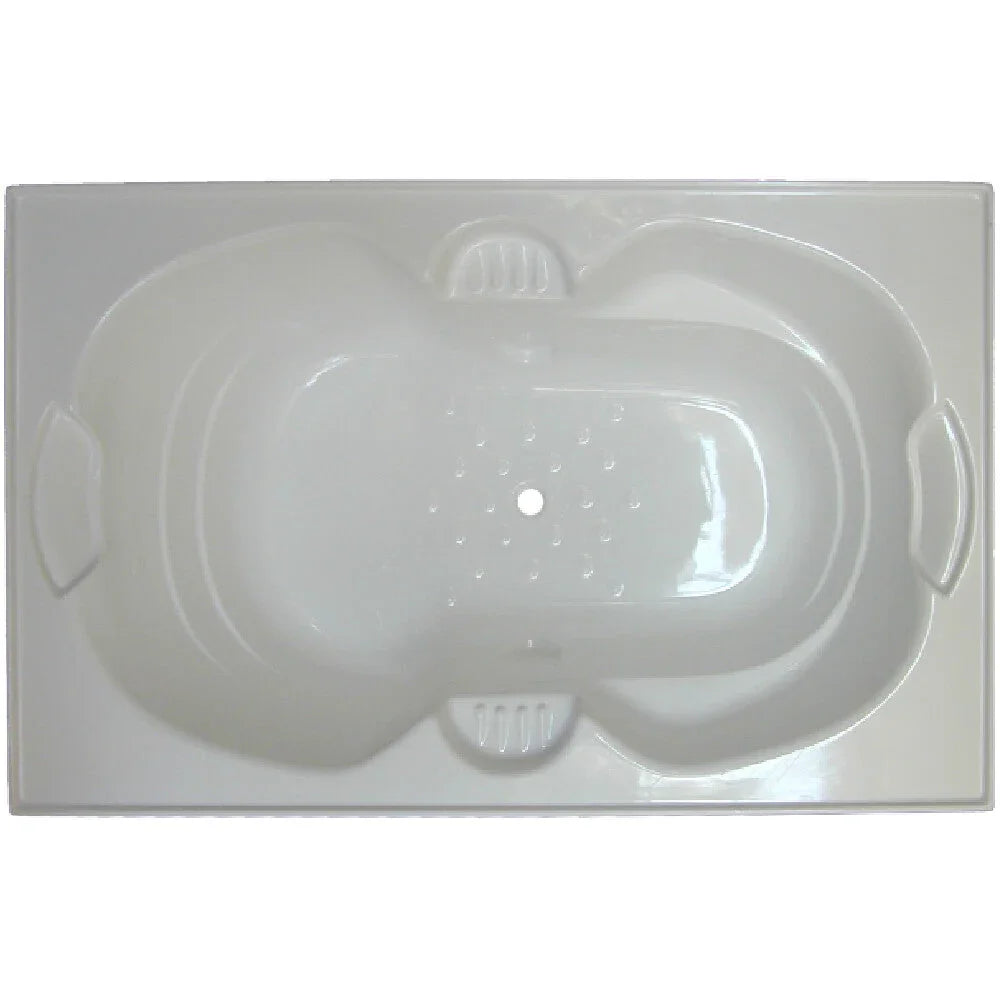 Modern white built-in acrylic bathtub with ergonomic design from Secasa Home