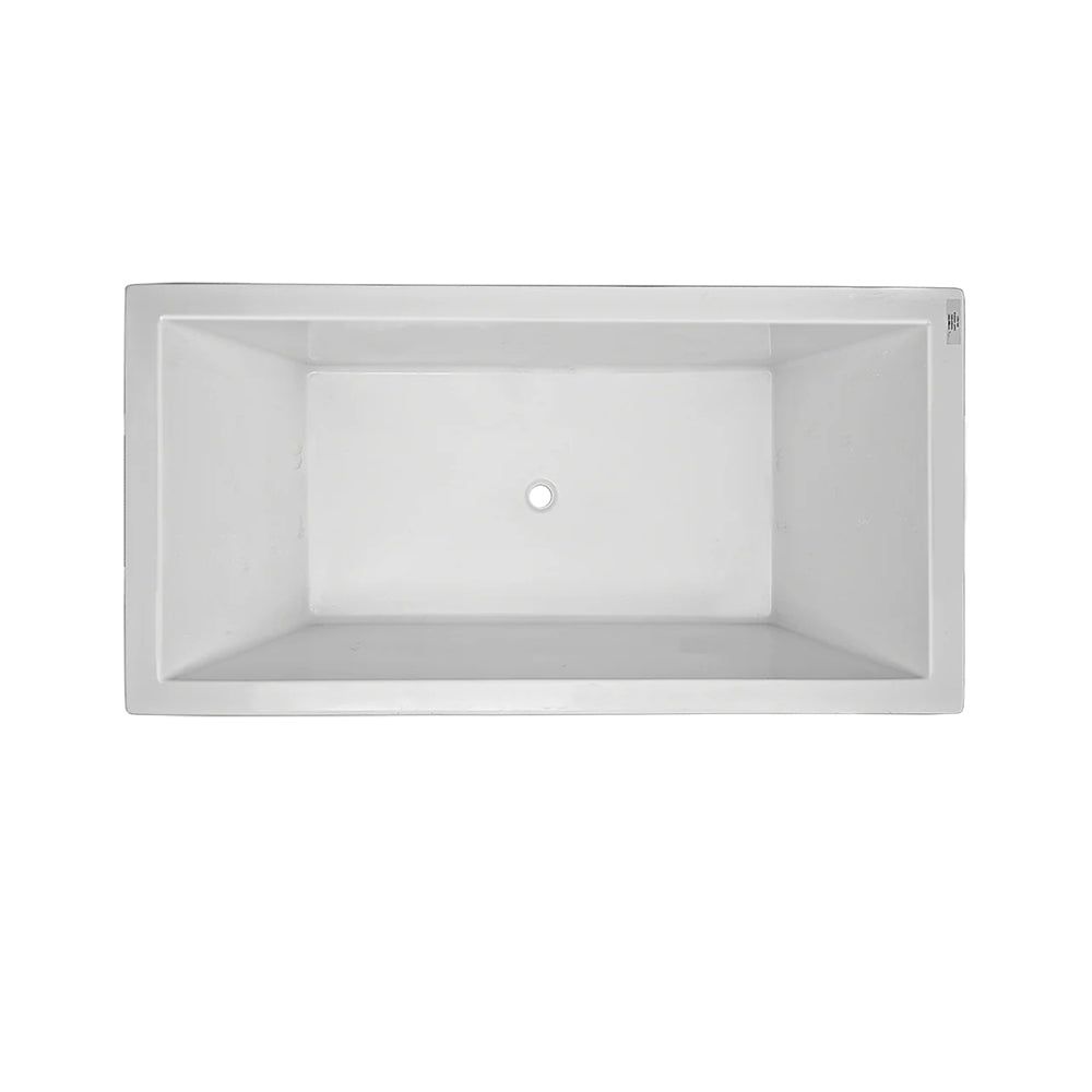 Broadway Catolina Gloss White Built-in Rectangular Bathtub (non-jetted version), available in 1550mm, 1680mm, and 1800mm.