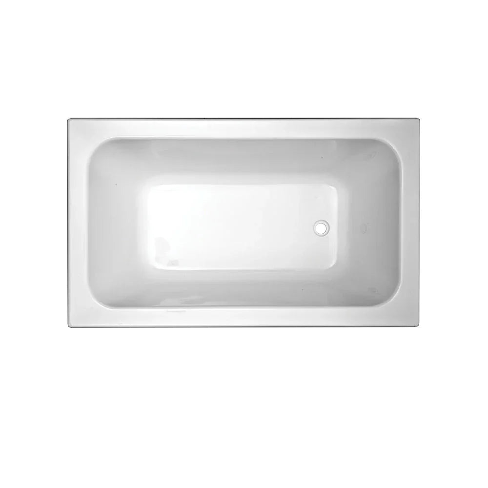 Modern white built-in acrylic bathtub with rectangular shape, Secasa Home bathroom product
