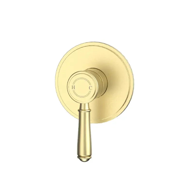 Modern brushed gold bathroom wall mixer tap with hot and cold control, Secasa Home style