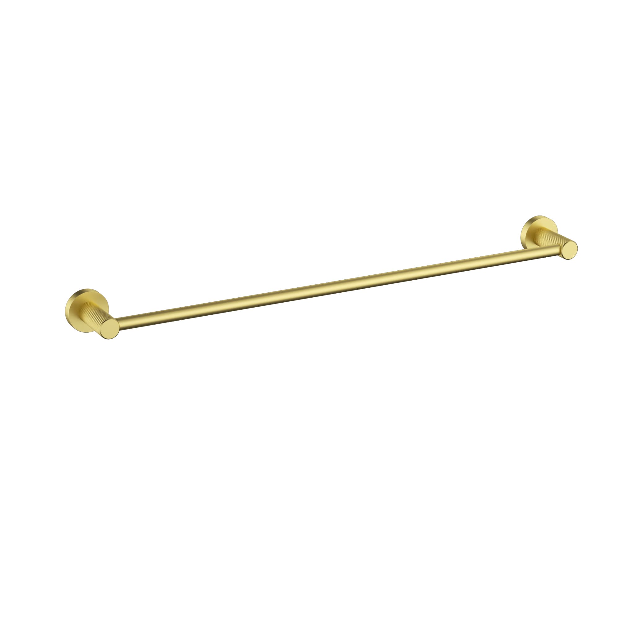IKON Linie Single Towel Rail 600| 800mm Brushed Gold Bathroom Accessory on a white background