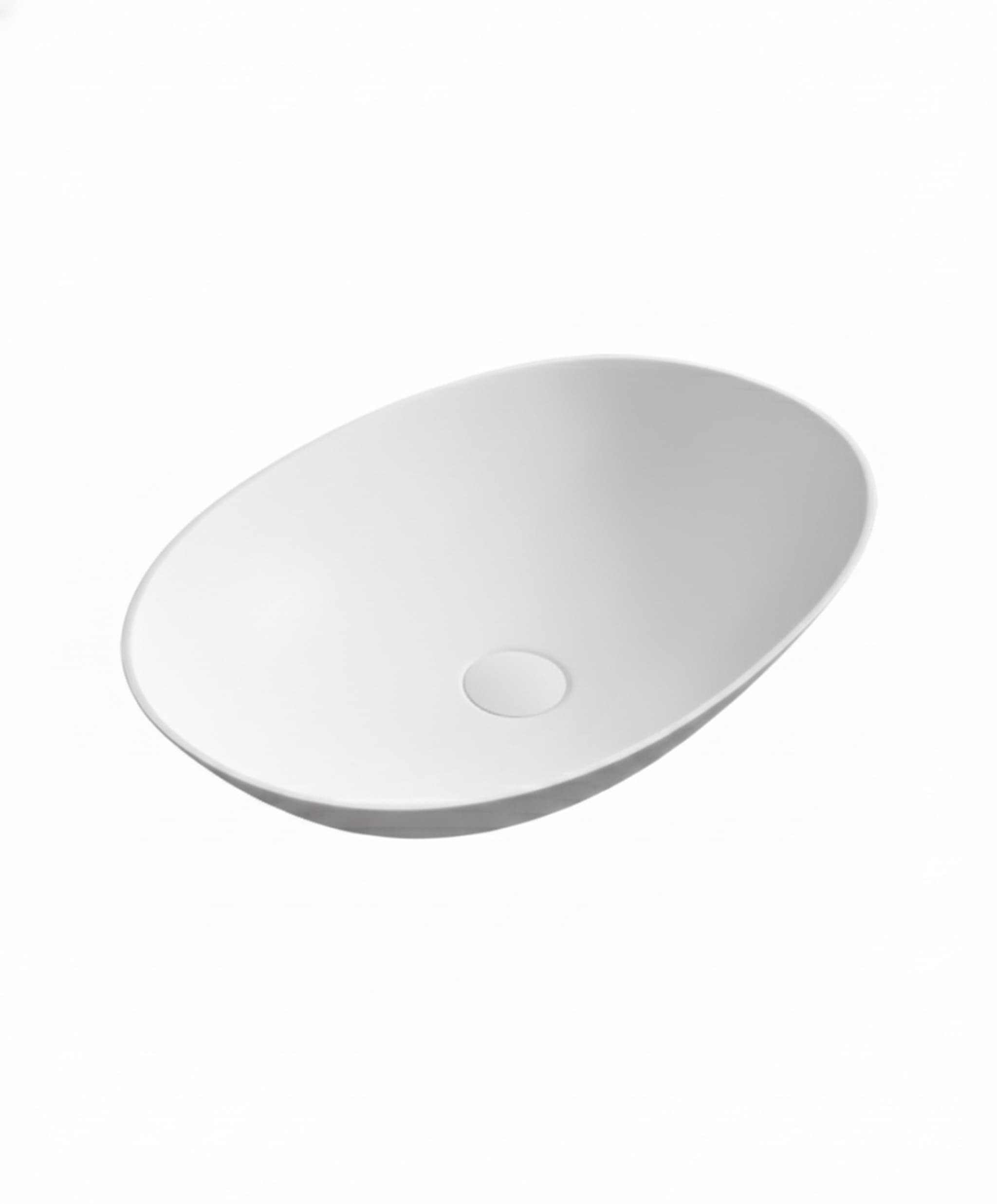 Kirra Solid Surface Art Basin Matt White 528×309×165 mm