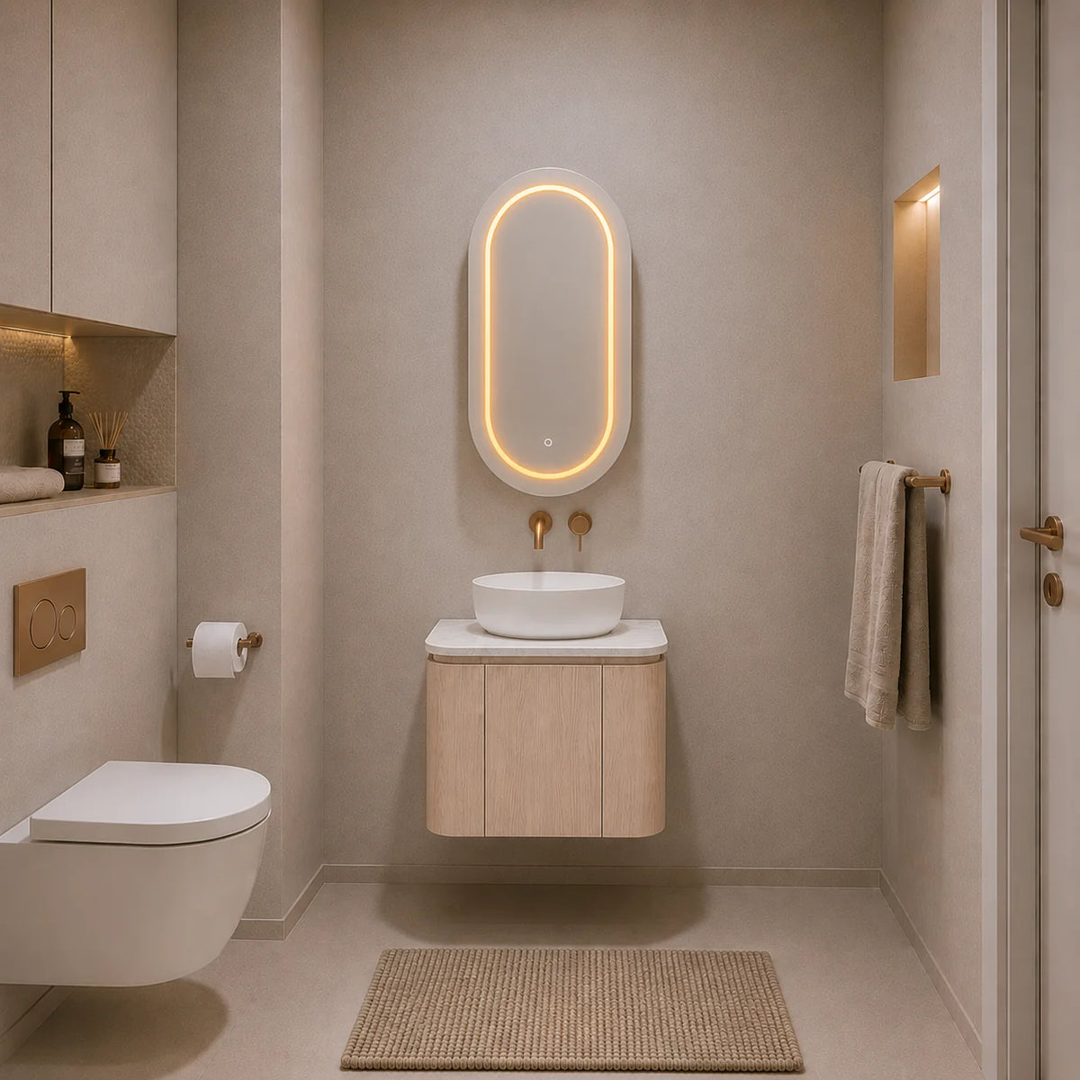 Lukka Allison 3-colour LED shaving cabinet product view 9