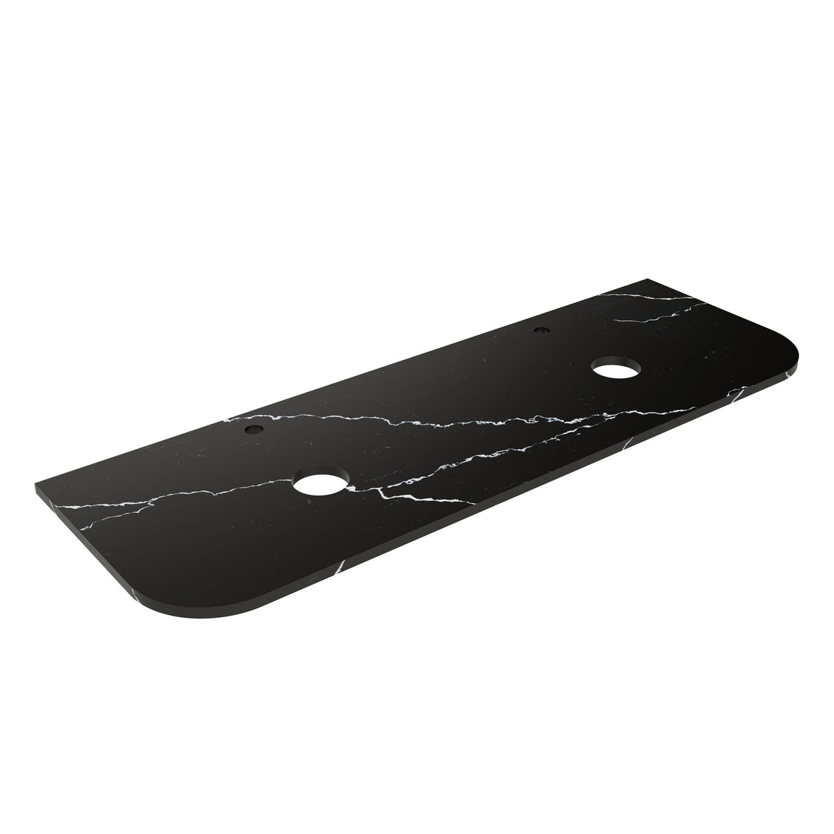 Lukka Calacatta Night WG485 curved zero silica stone vanity top