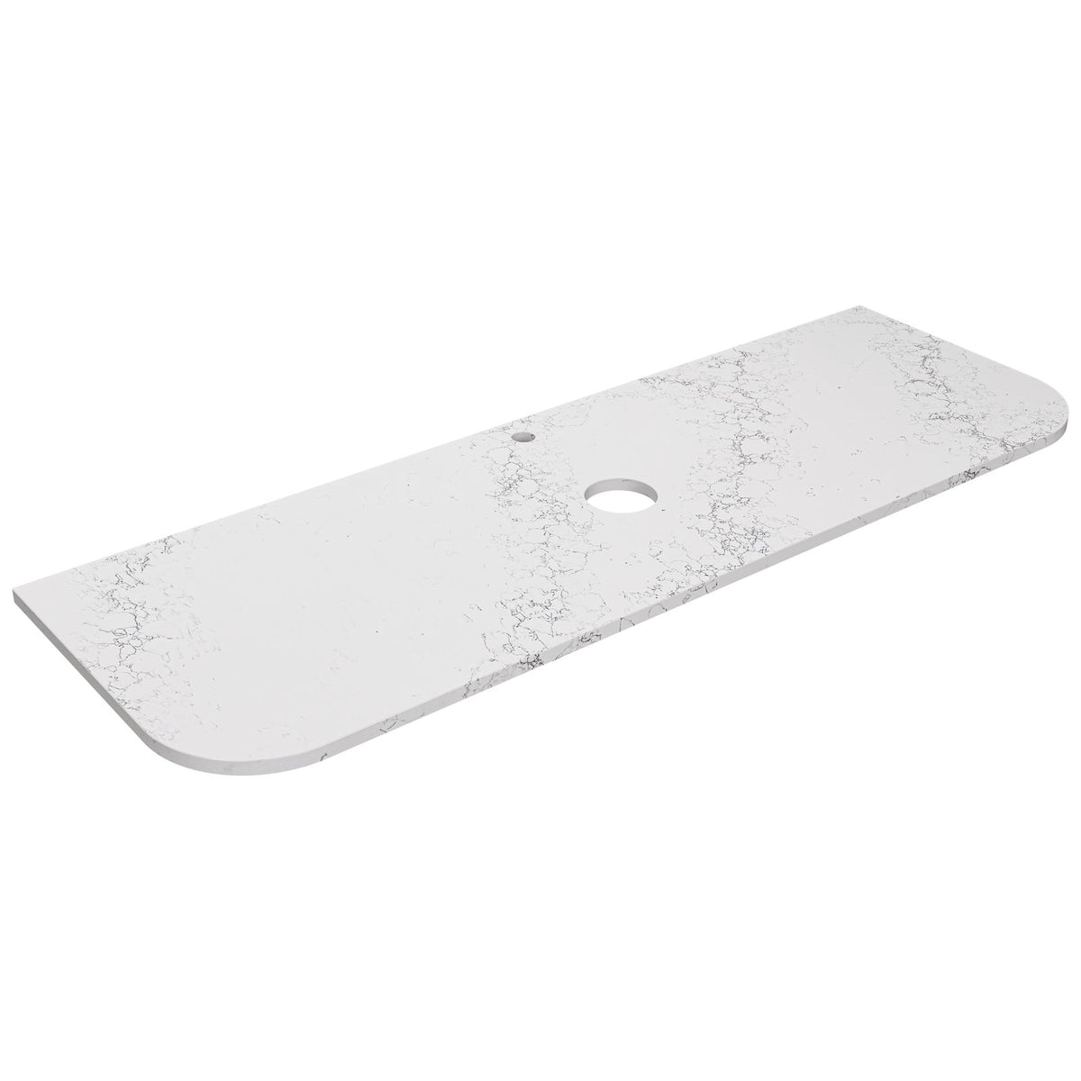 Lukka Calacatta White WG486 curved zero silica stone vanity top