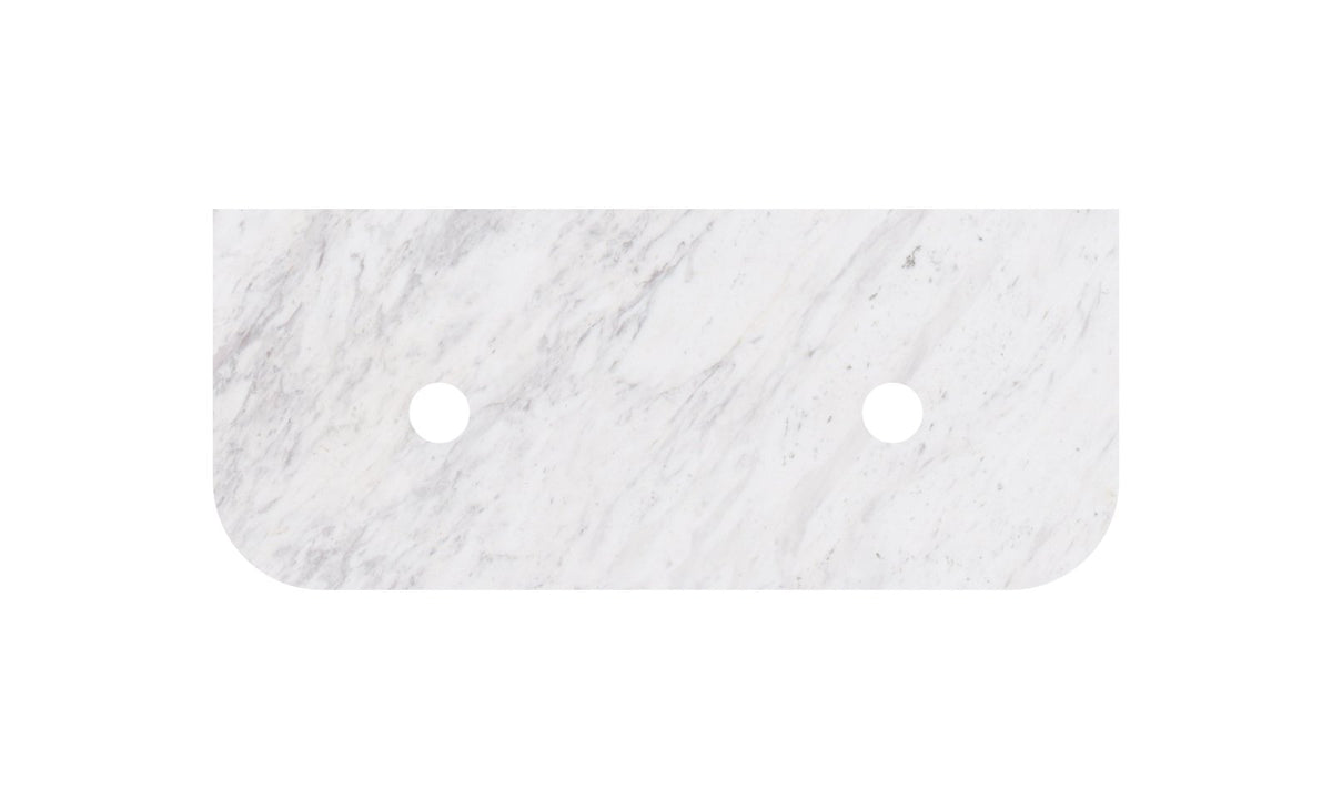 Lukka Carrara White curved marble vanity top