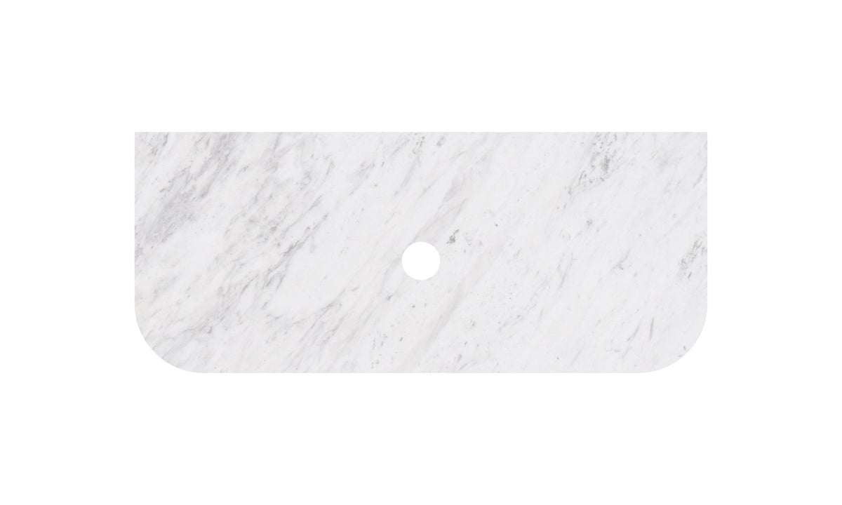 Lukka Carrara White curved marble vanity top