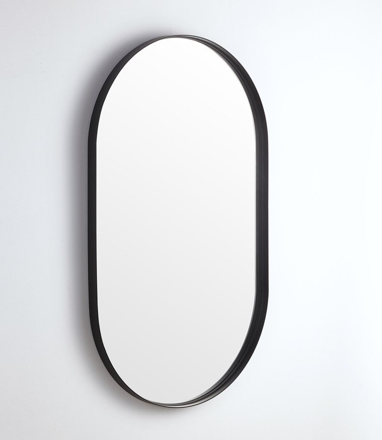 Lukka Ellips framed oval bathroom mirror – LK FM4590 MB