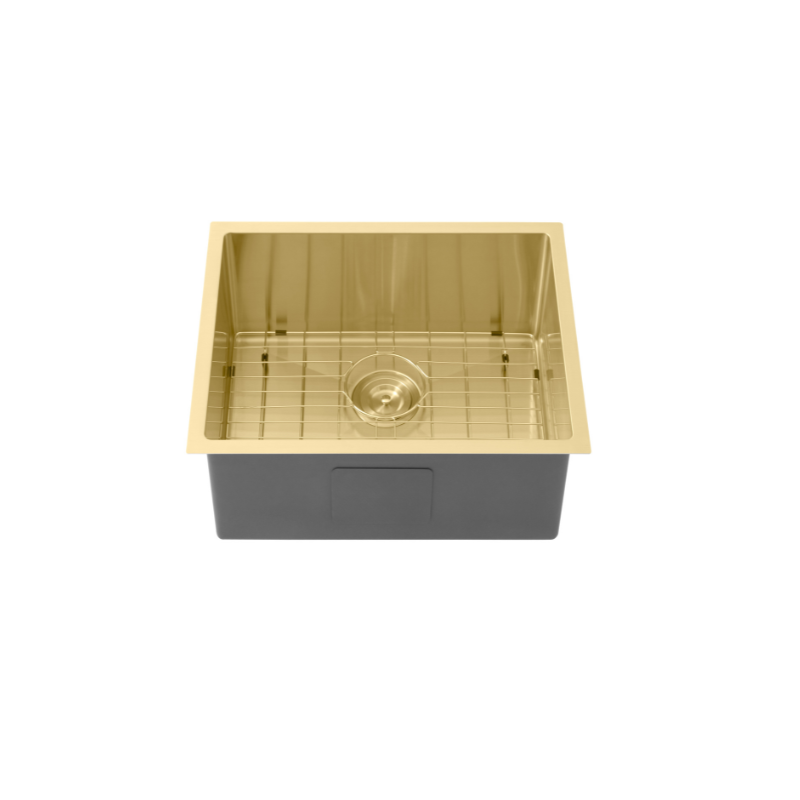 Kliff LK-SSK40-Brass handmade sink in PVD Brushed Brass finish.
