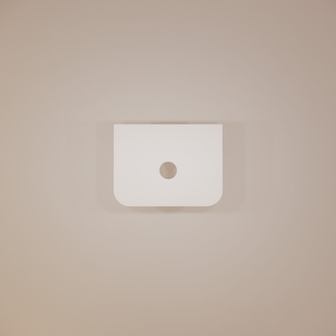 Riva Pure White Curved Stone Top 20mm Zero Silica Radius Corners 600mm