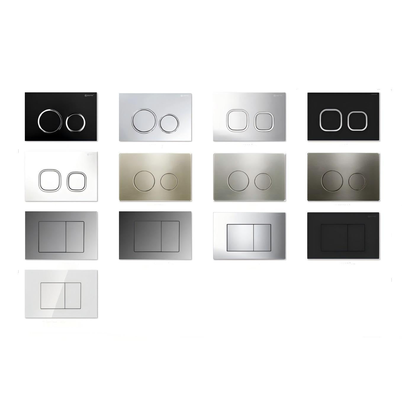R&T Standard Cistern Push Plates — Universal Dual Flush Buttons