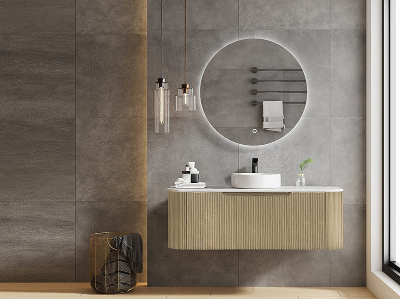 MERCIO Rome Bur Oak Fluted Wall-Hung Vanity 600-1500mm