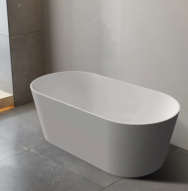RIVA MIA Freestanding Matte White | Super Slim Edge Oval Bathtub 1500mm & 1700mm